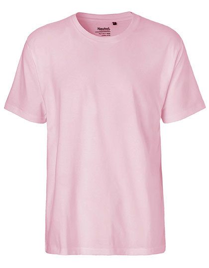 Schweres Herren Bio T-Shirt O 60001 – Neutral in Light Pink