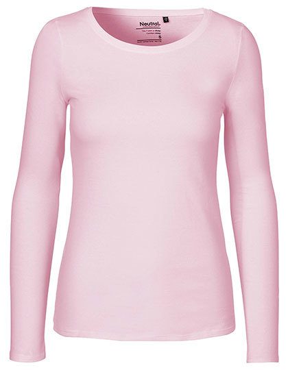 Damen T-Shirt langarm O 81050 – Neutral in Light Pink
