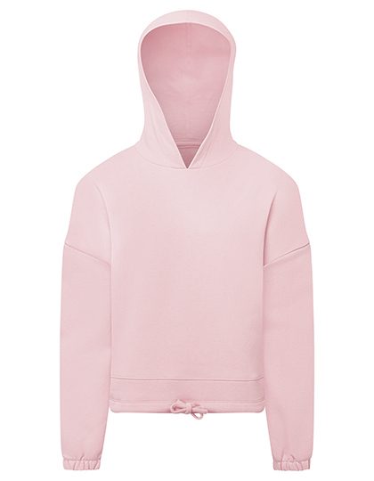 Kids Recycled Cropped Oversize Hoodie – TriDri® in Light Pink