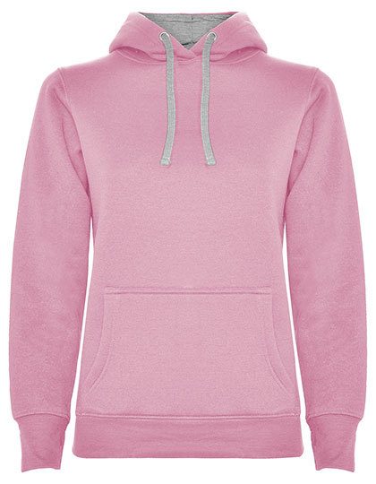 Women´s Urban Hooded Sweatshirt – Roly in Light Pink 48/Heather Grey 58