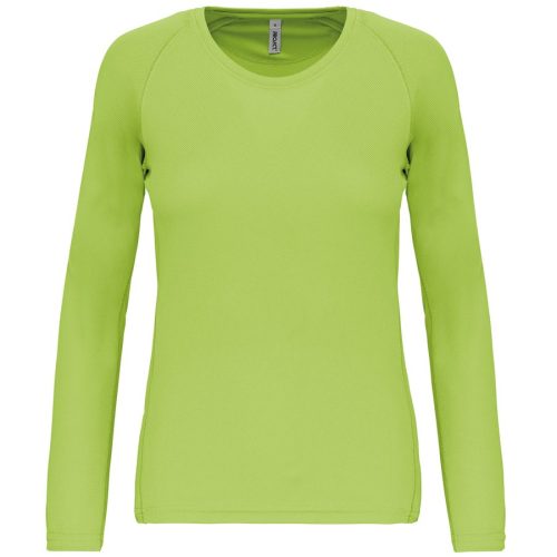 Damen Basic Sport Funktionsshirt Langarm PA444 – Proact in Lime
