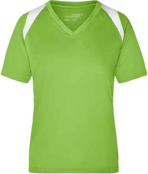 Damen Lauf Shirt JN 396 – Daiber in Lime Green/White
