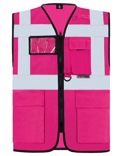 Executive Multifunctional Safety Vest Berlin – Korntex in Magenta