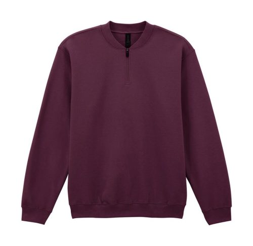 Softstyle® Midweight Adult Fleece 1/4 Zip Sweatshirt – Gildan in Maroon