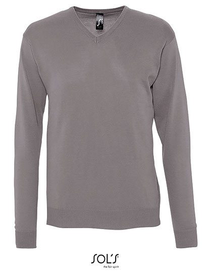Men´s V-Neck Sweater Galaxy – SOL´S in Medium Grey (Solid)