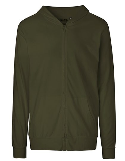 Unisex Jersey Hoodie With Zip – Neutral in Military