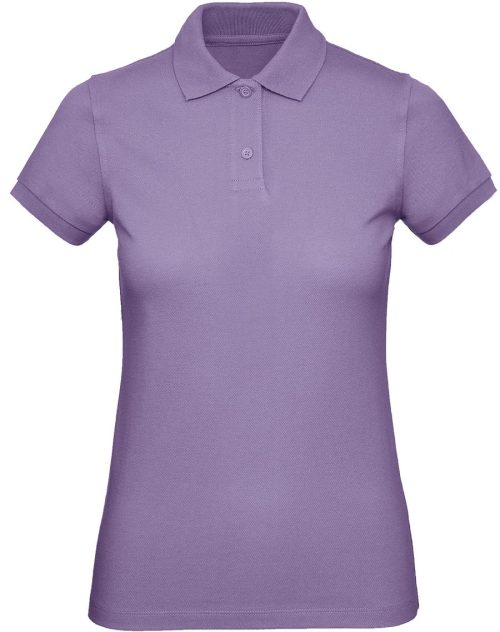 Ladies' organic polo shirt PW440 – B&C in Millennial Lilac