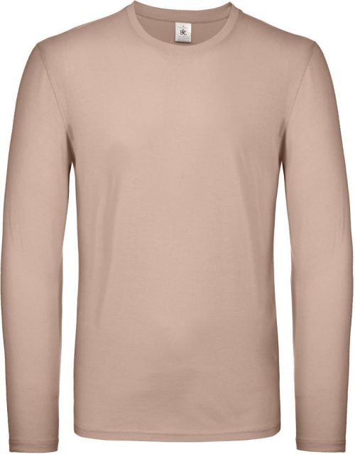 T-Shirt langarm #E150 LSL – B&C in Millennial Pink