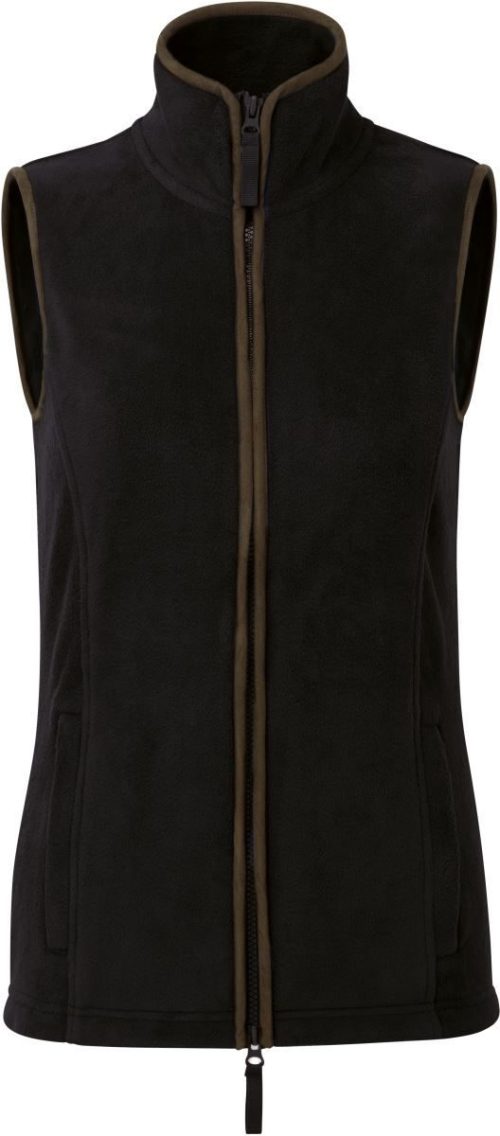 Women's 'artisan' Fleece Gilet – Premier in Moss Green/Brown