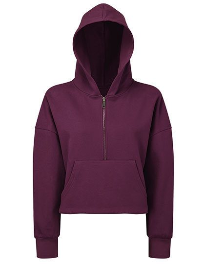 Women´s Half Zip Hoodie – TriDri® in Mulberry
