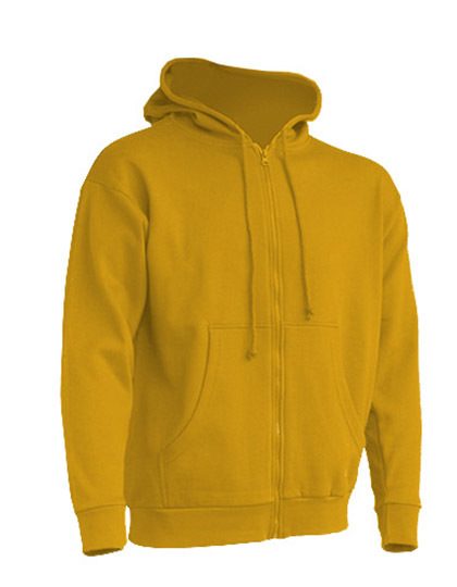 Zipped Hooded Sweater – JHK in Mustard
