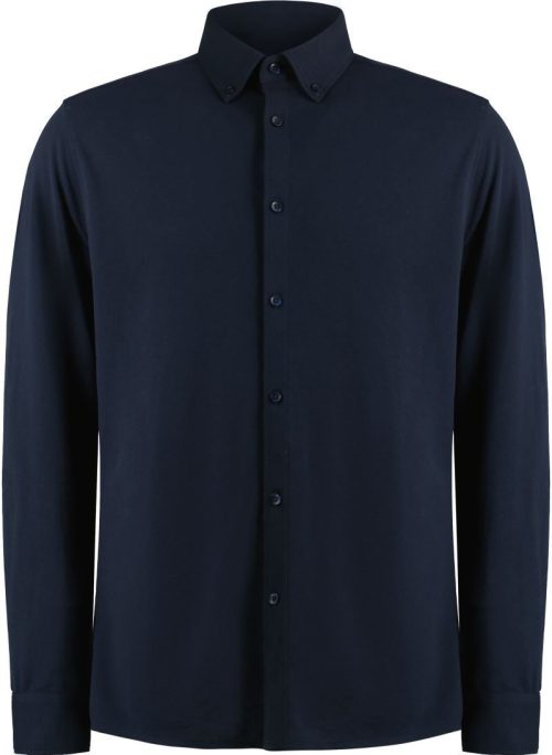 Piqué Hemd langarm "Superwash" KK 143 – Kustom Kit in Navy