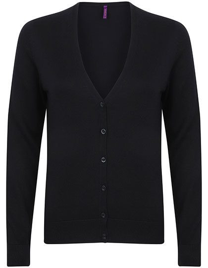 Ladies´ Lightweight V-Neck Short Cardigan – Henbury in Navy