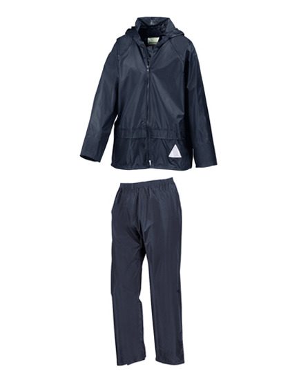 Junior Waterproof Jacket & Trouser Set – Result in Navy