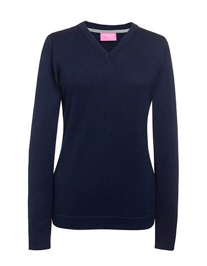 Women´s Atlanta V-Neck Jumper – Brook Taverner in Navy