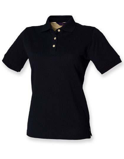 Ladies´ Classic Cotton Piqué Polo Shirt – Henbury in Navy