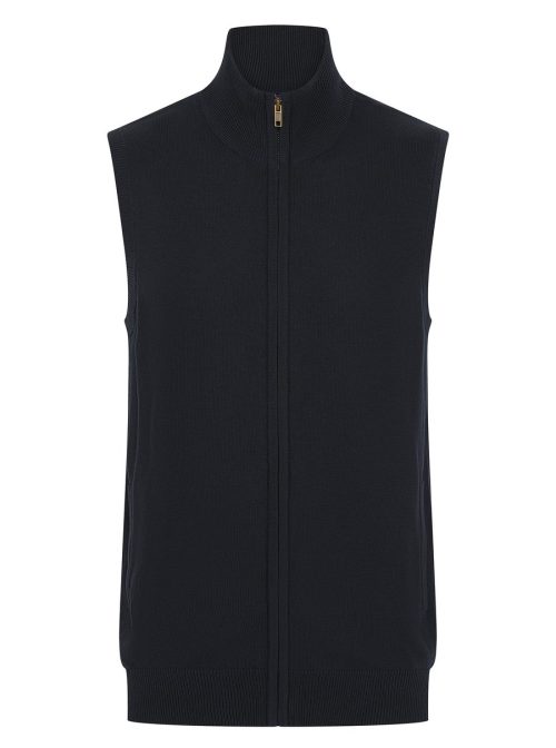 Pullover ohne Ärmel mit Reißverschluss für Herren H711 – Henbury in Navy