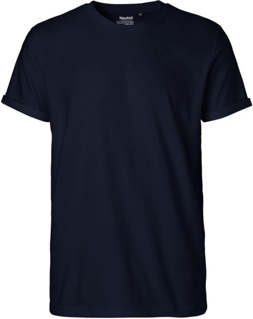Herren Bio T-Shirt mit Umschlag O 60012 – Neutral in Navy