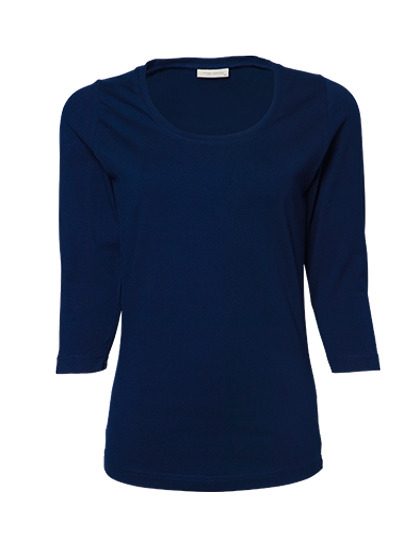 Women´s Stretch 3/4 Sleeve Tee – Tee Jays in Navy