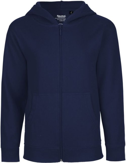 Kinder Bio Kapuzen Sweatjacke O 13301 – Neutral in Navy