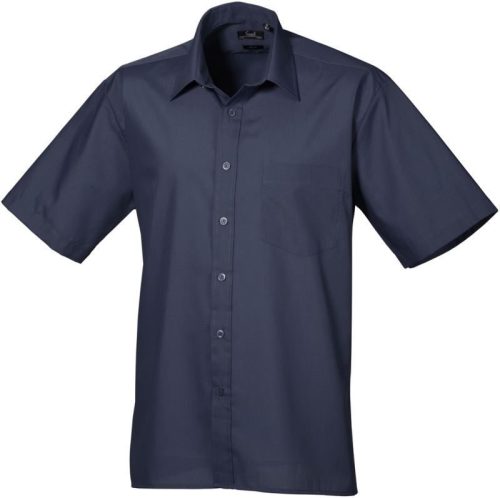 Men's Short Sleeve Poplin Shirt – Premier in Navy