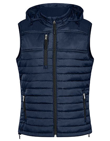 Women´s Hooded Performance Body Warmer – HRM in Navy
