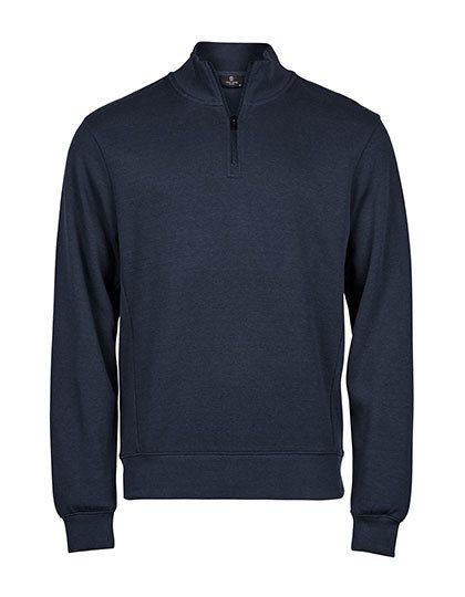 Ribbed Interlock Half Zip – Tee Jays in Navy