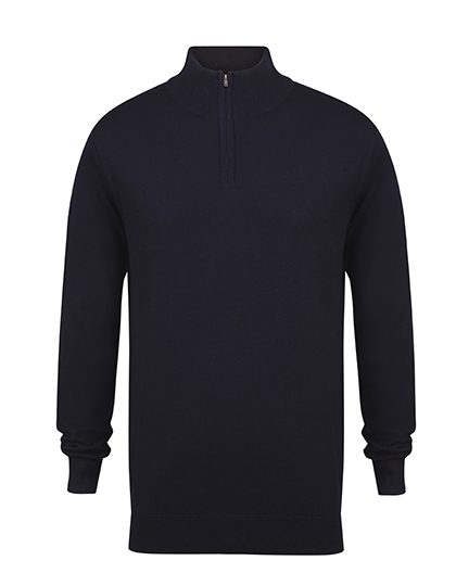 Men´s Quarter Zip Jumper – Henbury in Navy