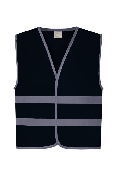YOKO Kinderweste mit Reflexleiste in Warnfarbe HVW102CH – Yoko in Navy