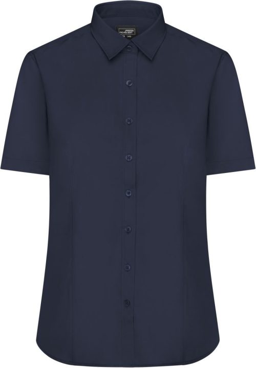 Popeline Bluse kurzarm JN 679 – Daiber in Navy
