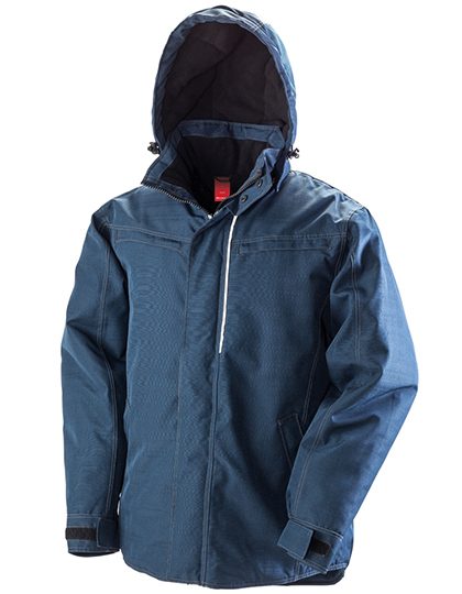 Denim Texture Rugged Jacket – Result Workguard in Navy