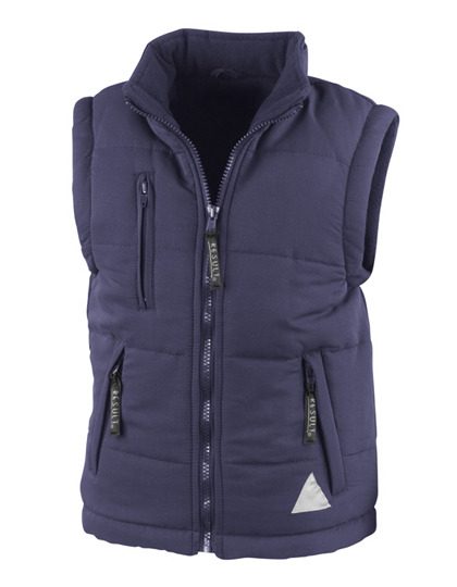 Junior Ultra Padded Bodywarmer – Result in Navy