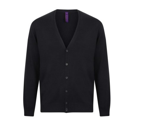 Men´s Lightweight V-Neck Cardigan – Henbury in Navy