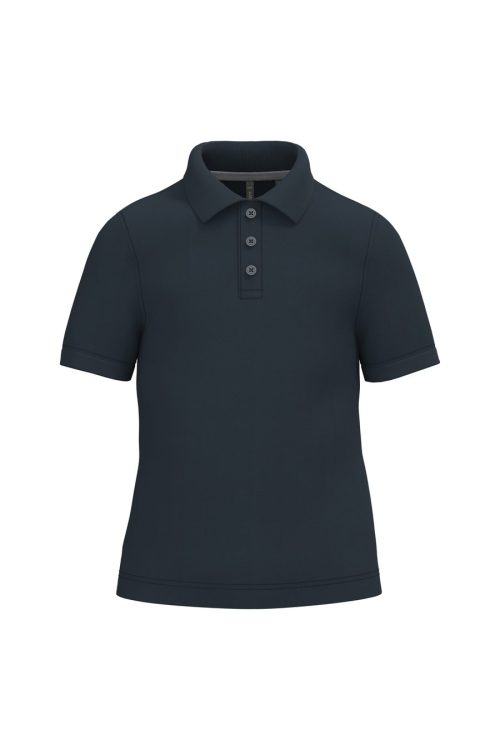 Kinder Kurzarm Poloshirt aus Baumwollpiqué K249 – Kariban in Navy