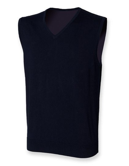 Men´s Lightweight Sleeveless V-Neck Jumper – Henbury in Navy