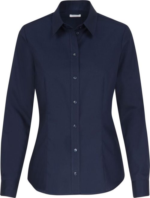 Popeline Bluse langarm Blouse Regular LSL – Seidensticker in Navy