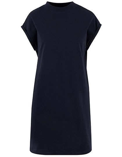 T-Shirt Kleid mit Stehkragen NM 026 – New Morning Studios in Navy