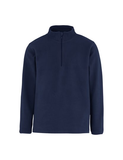 Recycled Fleece Quarter Zip – Neutral in Navy