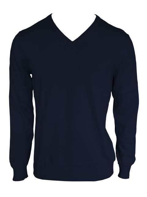 Men’s V-Neck Fine Gauge Cotton Pullover – Legend Classics in Navy