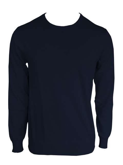 Men’s Crew Neck Fine Gauge Cotton Pullover – Legend Classics in Navy