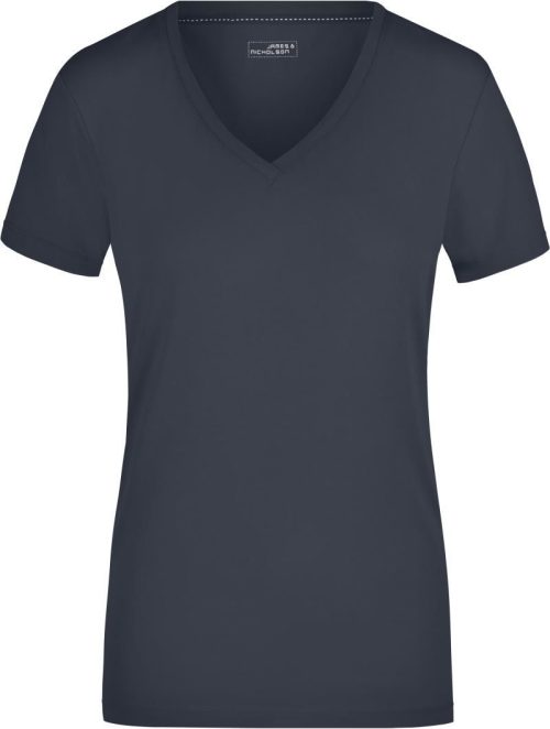 Damen Stretch V-Ausschnitt T-Shirt JN 928 – Daiber in Navy