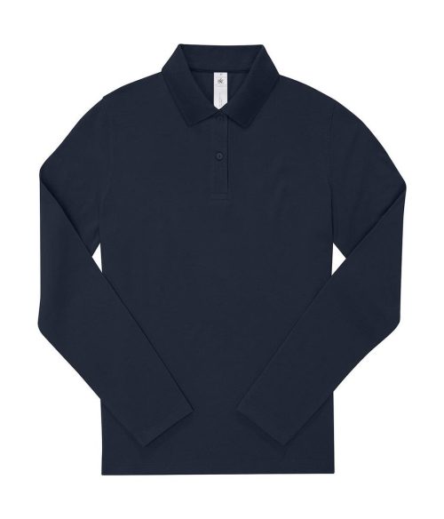MY POLO 180 Damen mit langen Ärmeln PW462 – B&C in Navy
