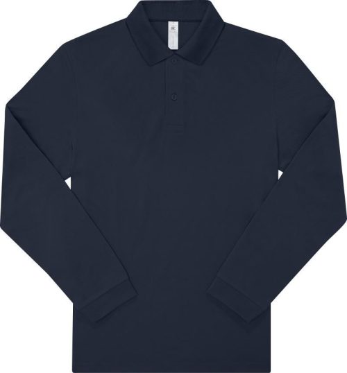 Schweres Piqué Polo langarm My Polo 210 LSL – B&C in Navy