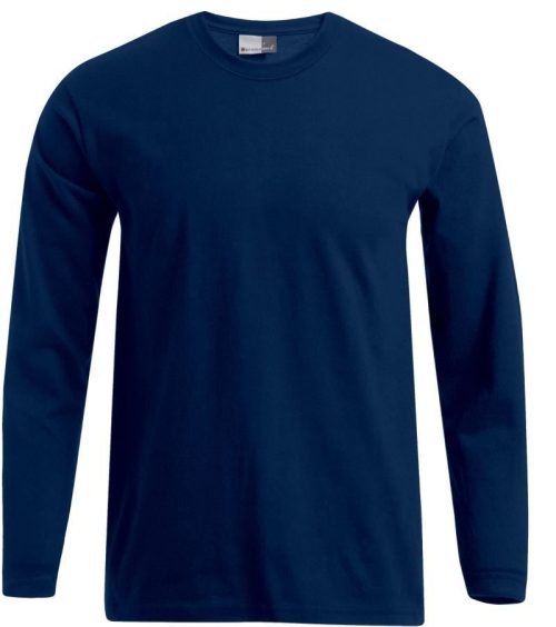 Herren Premium T-Shirt langarm 4099 – Promodoro in Navy