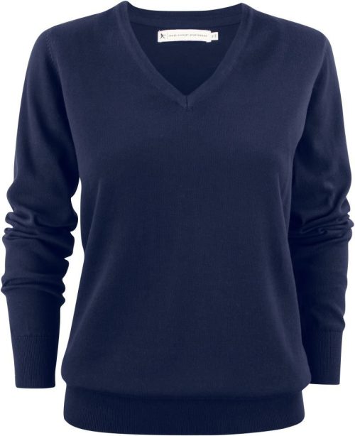 Damen V-Ausschnitt Pullover Ashland V-Neck Women – James Harvest in Navy