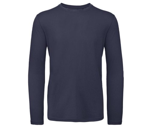 Men's organic Inspire long-sleeved T-shirt TM070 – B&C in Navy Blue