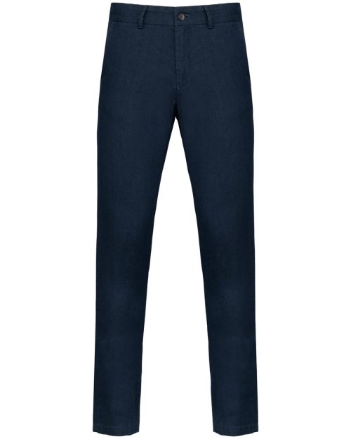 Men's Linen Trousers – Spasso in Navy Blue