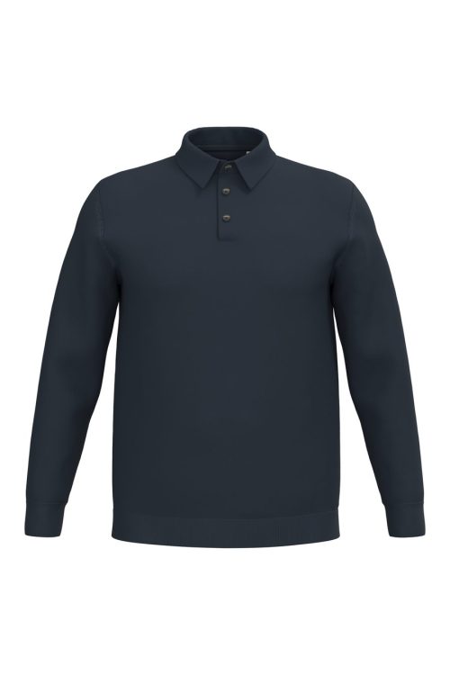 Polohemd mit langen Ärmeln für Herren SP204 – Spasso in Navy Blue
