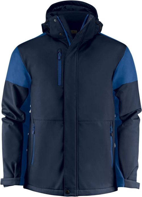 Herren Winter Softshell Jacke Prime Padded Softshell Men – Printer in Navy/Cobalt