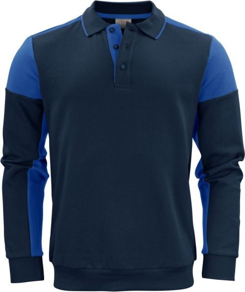 Polo Sweater Prime Polosweater – Printer in Navy/Cobalt